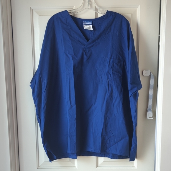 Butter Soft Scrubs Tops - Blue Scrub Top
